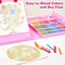 290 Pieces Art Sets Crafts Drawing Coloring kit, Double-Side Trifold Easel, Oil Pastels, Crayons, Colored Pencils, Creative Gift for Beginners Artists Girls Boys Kids (Pink)
